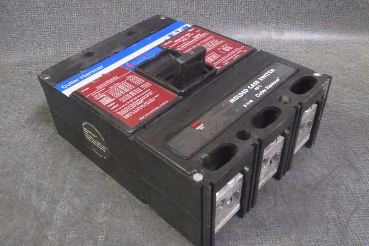 Used 400 AMP CUTLER HAMMER MOLDED CASE SWITCH 600 VAC 3 POLE MODEL: LS36040YE
