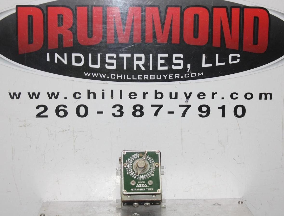 Used ASCO ESTERLINE RETRANSFER INDUSTRIAL TIMER CSF-J-4802-30M 220 VOLT 0-30 MINUTE