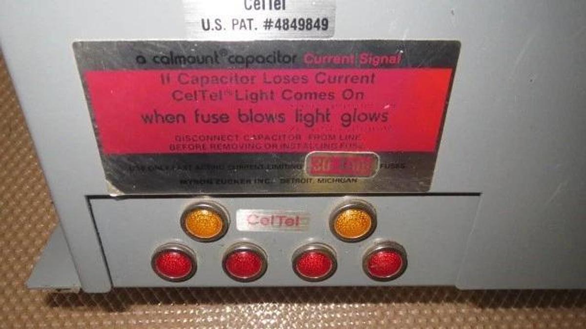 Used MYRON ZUCKER CAPACITOR CALMOUNT SERIES, KVAR 20, 480 V, 3 PHASE - KIM43020-3