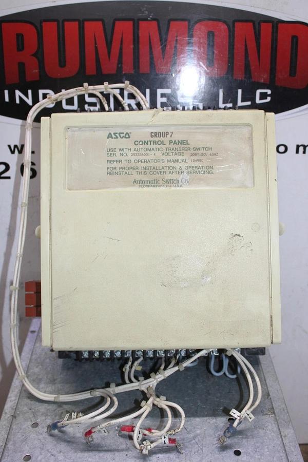Used ASCO AUTOMATIC TRANSFER SWITCH CONTROL PANEL JS363-620-2F 208/120V 60 HZ