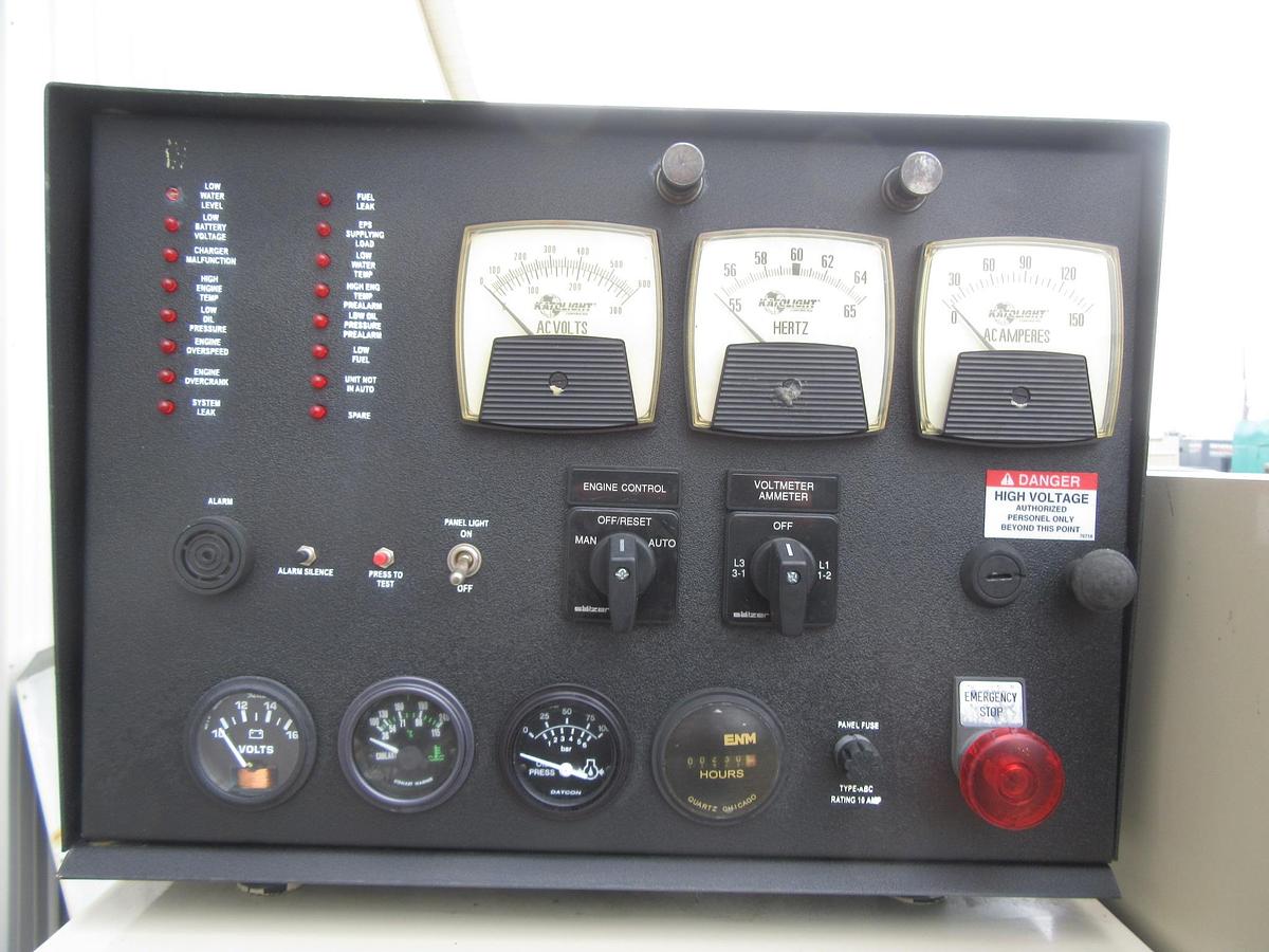 Used 30 KW DIESEL GENERATOR KATOLIGHT 120/240V RE-CONNECTABLE 230 HRS VIDEO WE SHIP
