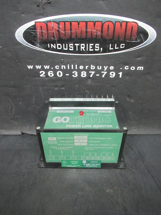 Used TRANE GOTRONIC POWER LINE MONITOR 51-20011-10 10 AMP 120 VAC **WARRANTY**