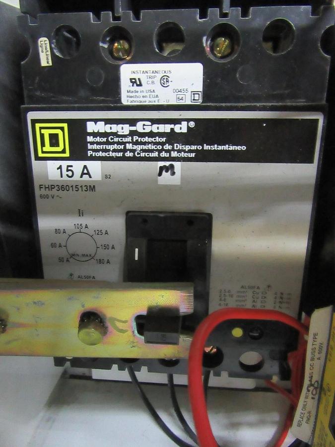 Used SQUARE D MODEL 6 MCC BUCKET NEMA SIZE 1 15 AMP 12" FA100-3MC6 W/ 8536SCO3S