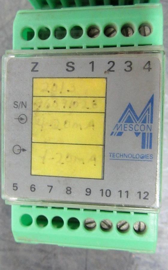 Used MESCON TEMPERATURE TRANSMITTER 20/3 4-20 mA **WARRANTY INCLUDED**
