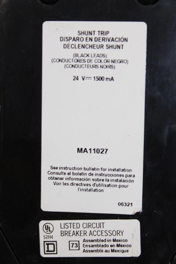 SQUARE D TYPE 1 CIRCUIT BREAKER ENCLOSURE MA1000S W/ MAL369002203 900 AMP