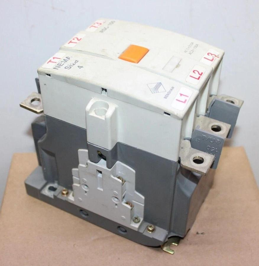 Used BENSHAW CONTACTOR RSC-150 NEMA 4 210 AMP 600 VAC 3-POLE COIL: 100-240 VAC