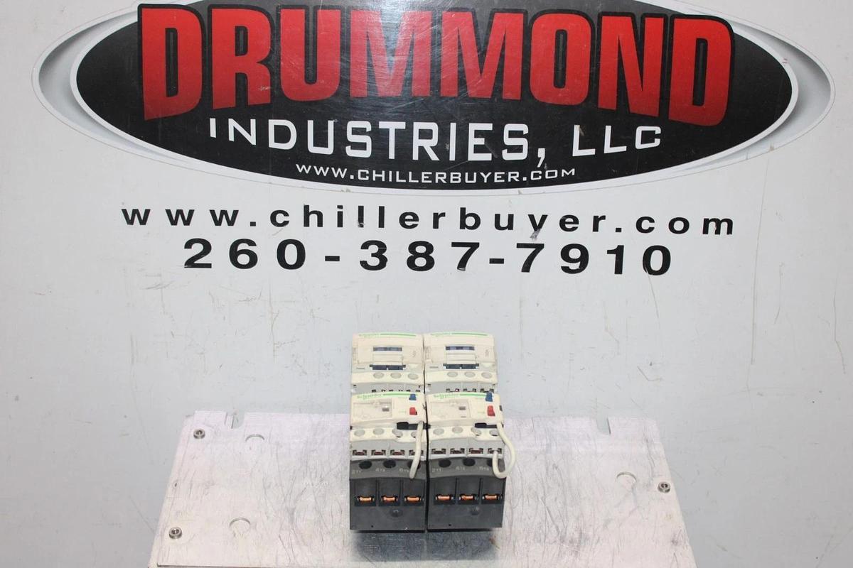Used SCHNEIDER REVERSING STARTER LC1D09 600V 25A 7.5HP 3-PHASE 3-POLE W/ LRD08