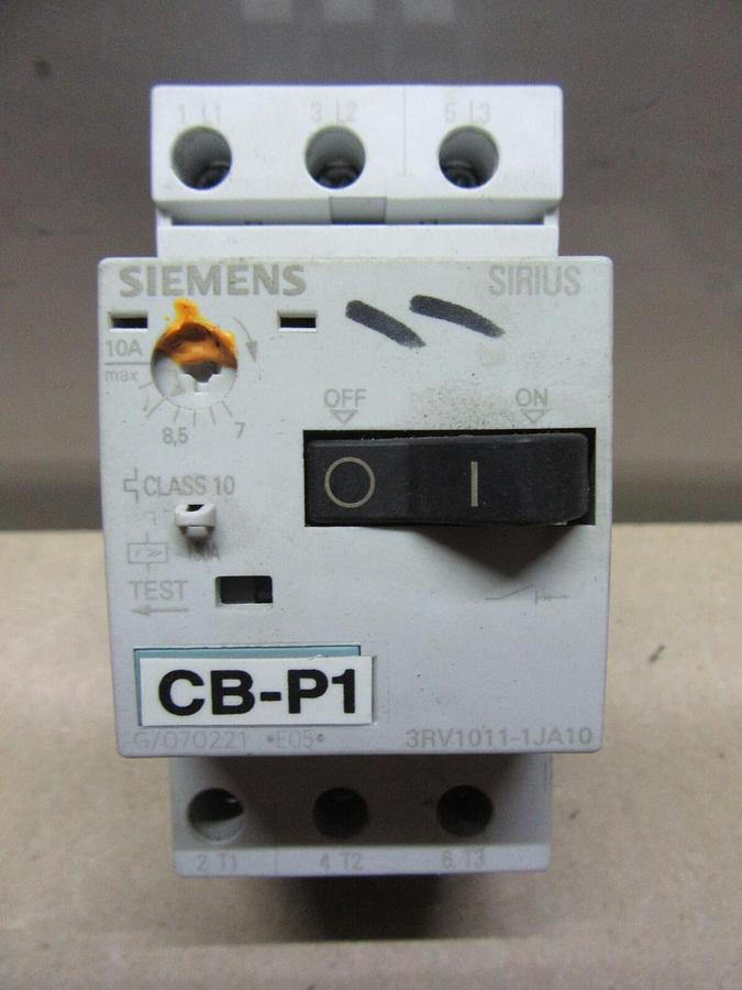Used SIEMENS MOTOR SAVER 3RV1011-1JA10 600 VOLT 10 AMP 3-PHASE **WARRANTY**