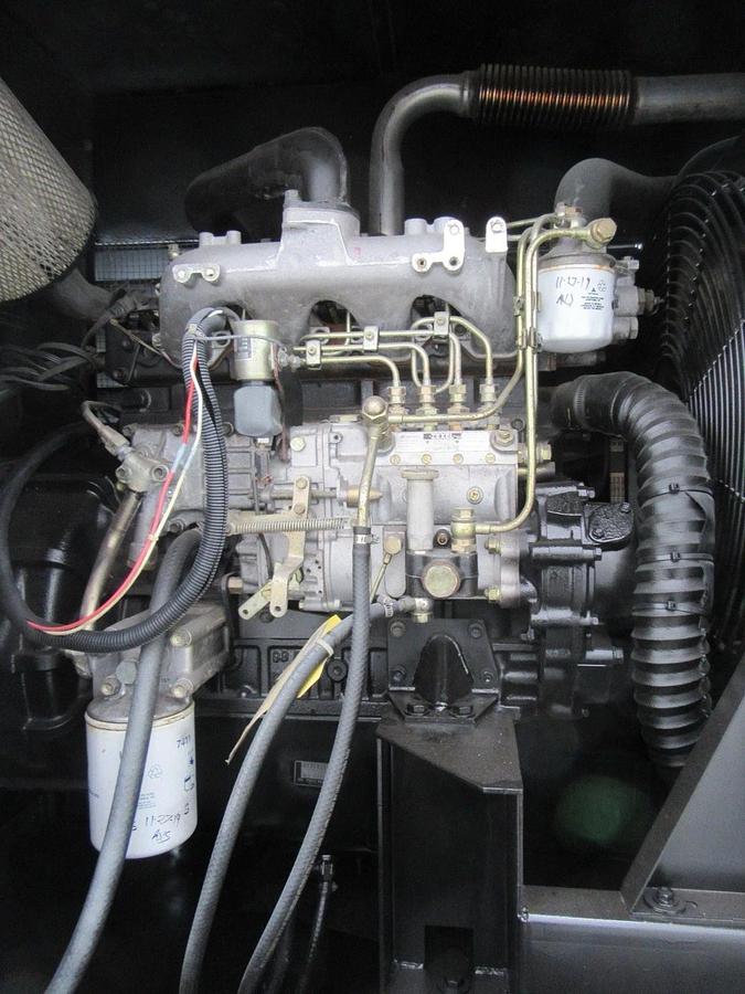 Used 50 KW DIESEL GENERATOR ISUZU 4BG1T 120/240 V SINGLE PH RE-CONNECTABLE ENCLOSED