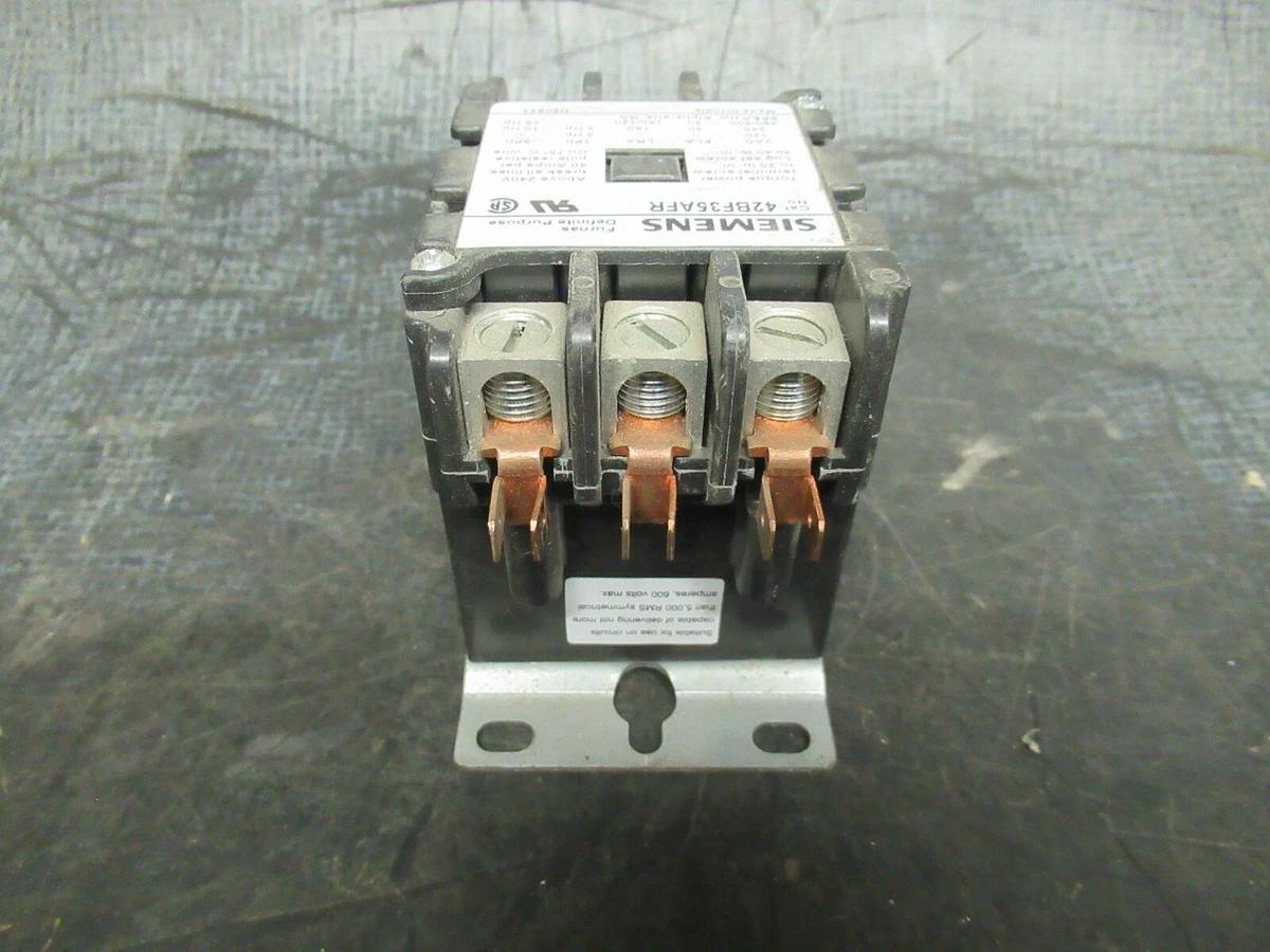 Used 30 AMP SIEMENS CONTACTOR 42BF35AFR 600 VAC 15 HP 40 AMP/RES **WARRANTY**