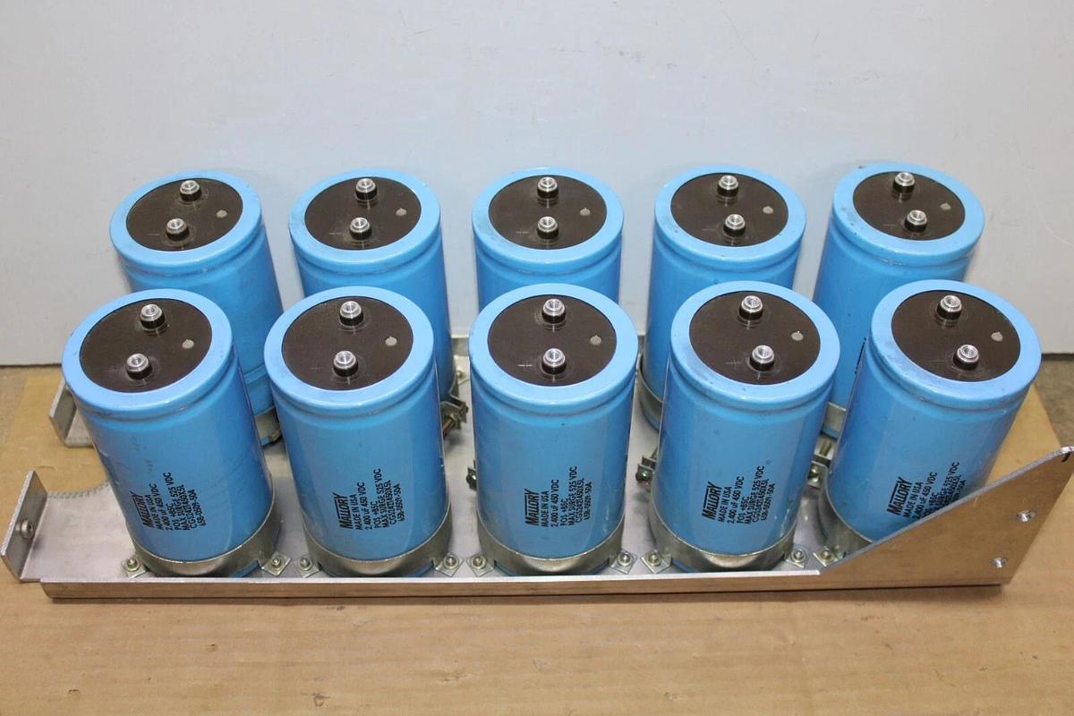 Used MALLORY CAPACITOR BANK CGS242T450X5L 658-0509-504 2400 uF 450 VDC