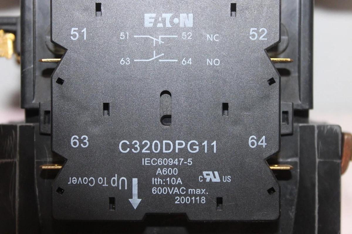 Used EATON CONTACTOR C25GNF390A 90 AMP 600 VOLT 50 HP 37 KW 3-PHASE 3-POLE