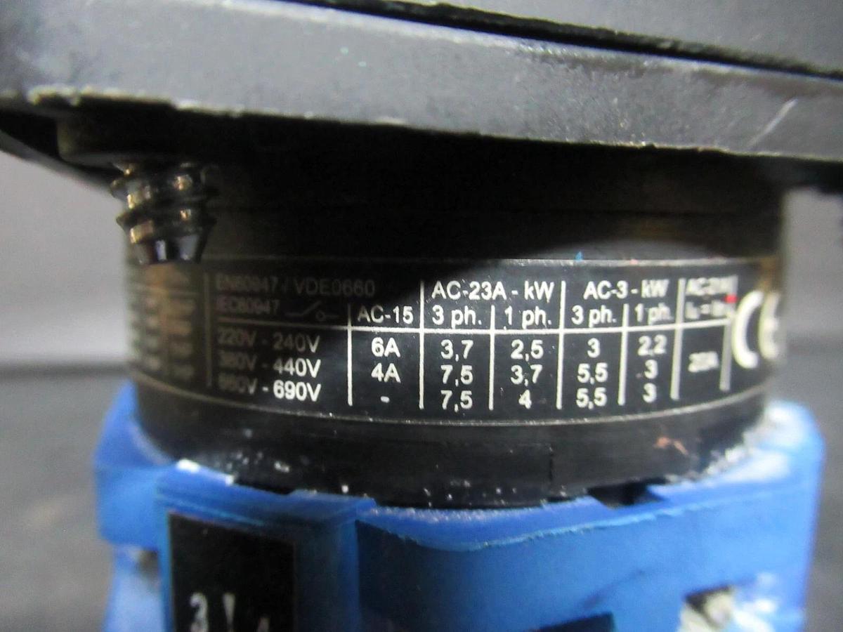 Used KRAUS + NAIMER ROTARY SWITCH A11 3 PHASE 600 VAC 10 AMP 1 HP L74149/003 AMS