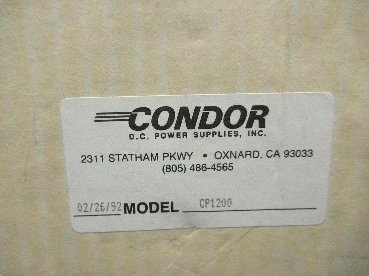 NEW SURPLUS CONDOR CP1200 DC POWER SUPPLY 120/240 VAC TO 21.5 VDC @ 6 AMPS
