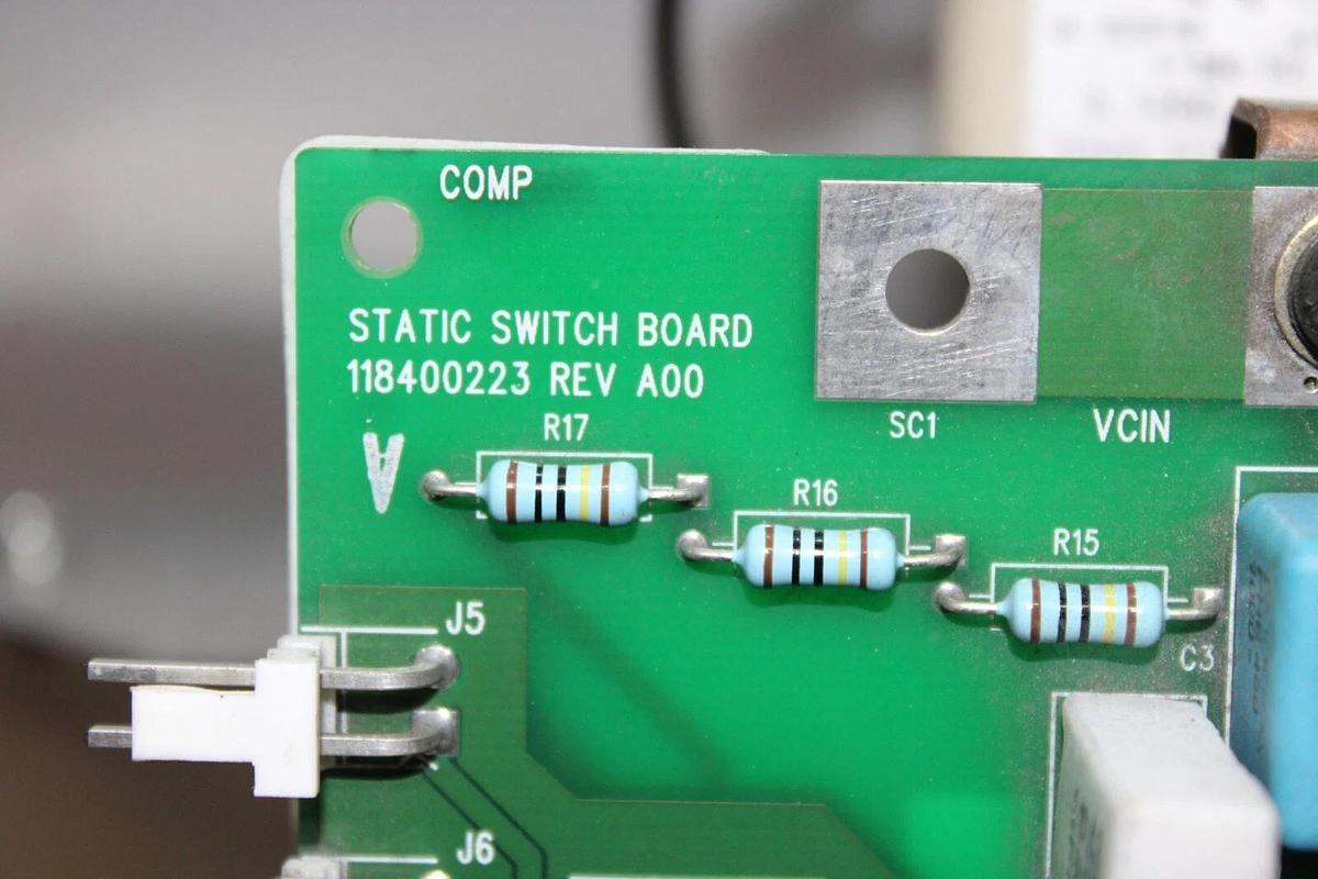 Used POWERWARE STATIC SWITCH BOARD 118400223 REV. A00 MODULE FOR UPS CABINET