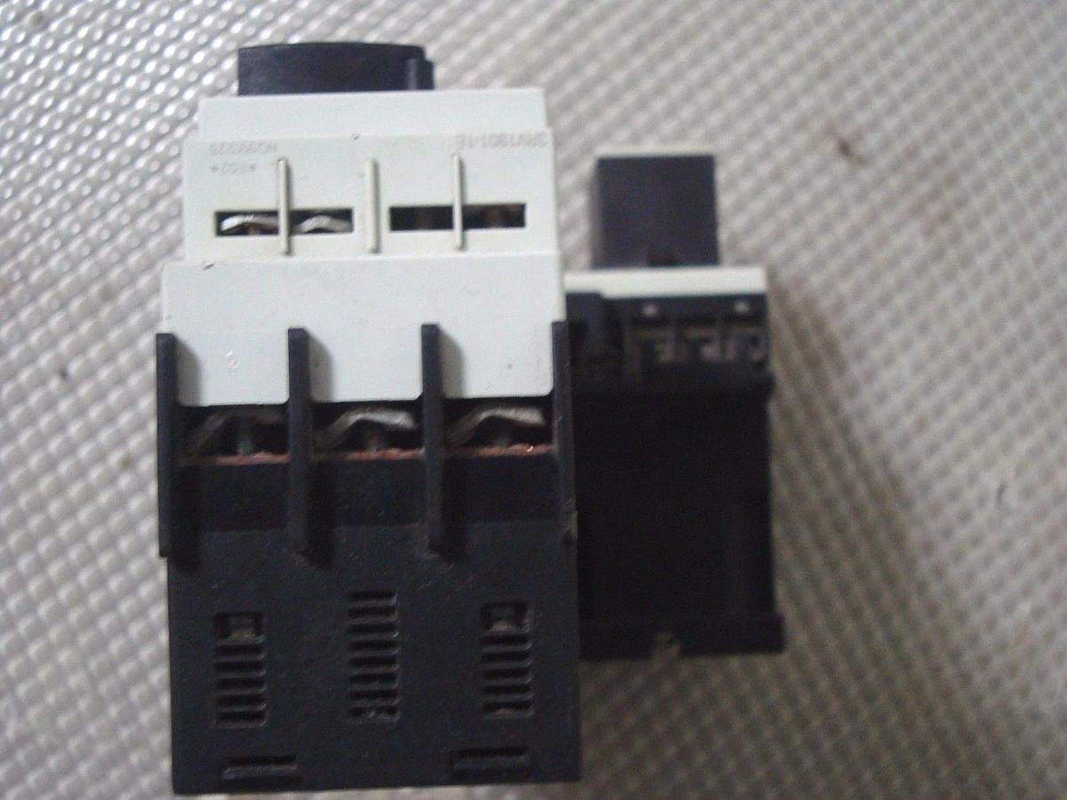 Used SIEMENS SIRIUS MOTOR START SET 1.8-2.5 AMP # 3RV1021-1CA10 W/ 3RT1015-1BB42 X 2