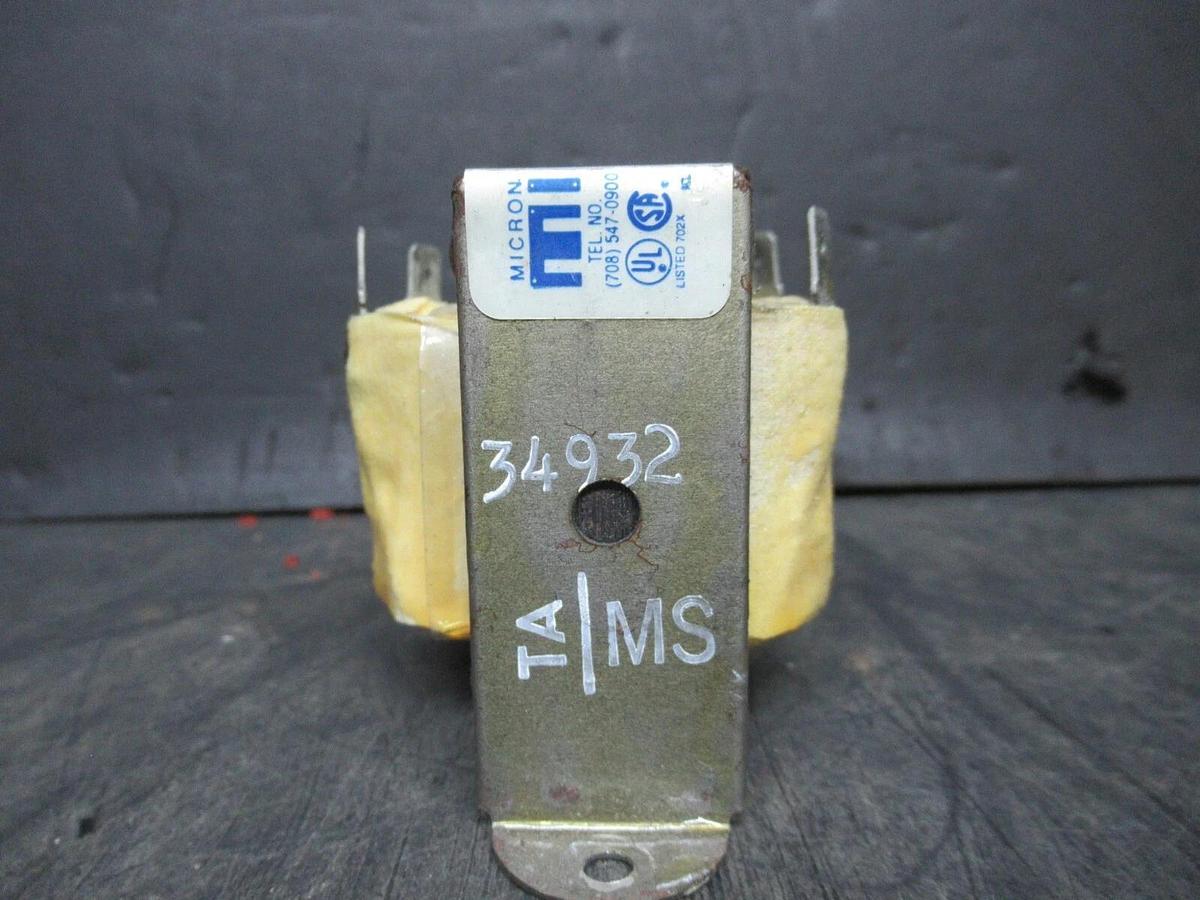Used MICRON INDUSTRIAL TRANSFORMER C002-0368-5 KVA: 0.002 PRI: 600 VAC SEC: 24 VAC