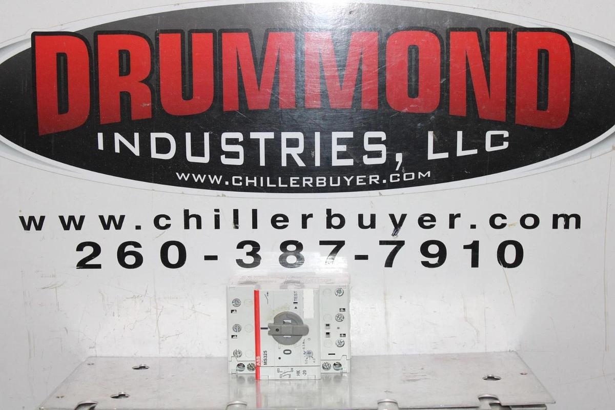 Used ABB MANUAL MOTOR STARTER MS325 GB-14048.2/.4 4-6.3 AMP 5 HP 600 VAC 3-POLE