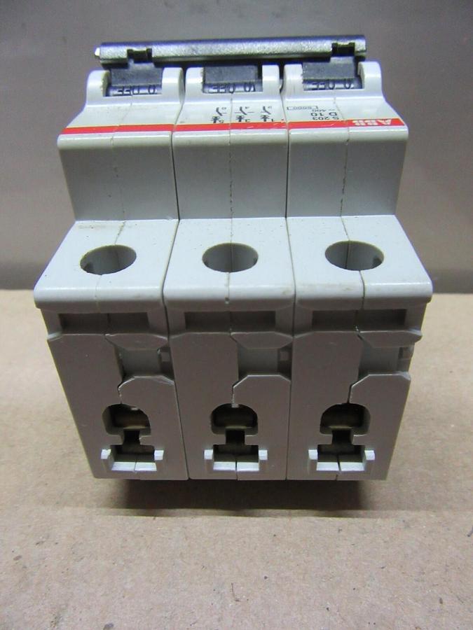 Used LOT OF 2 ABB S203-D10 400 VOLT 10 AMP 3-POLE **WARRANTY INCLUDED**