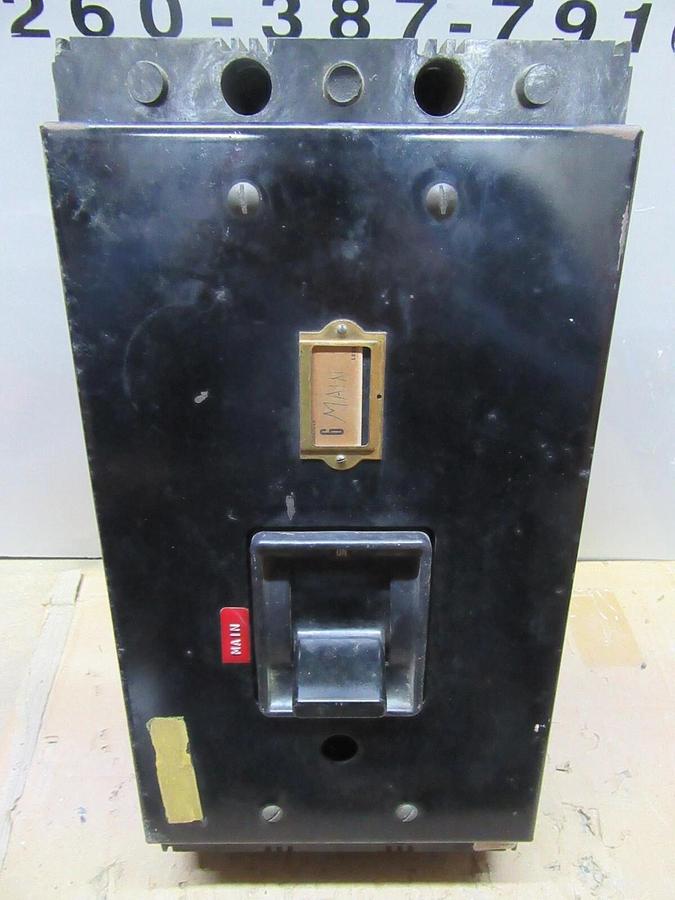 Used SQUARE D CIRCUIT BREAKER MA3800F 800 AMP 3-POLE 600 VAC W/ FACE COVER