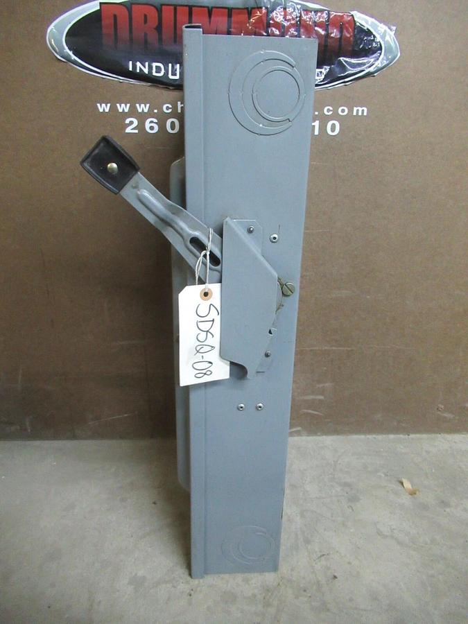 Used SQUARE D SAFETY SWITCH D324N SER. E3 TYPE 1 ENCL. 200 AMP 50 HP 240 VAC 3-POLE