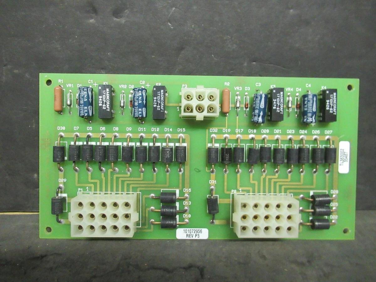 Used EXIDE 101072956 REV P3 POWER SUPPLY FAIL DETECTOR CIRCUIT BOARD 118302754 P1
