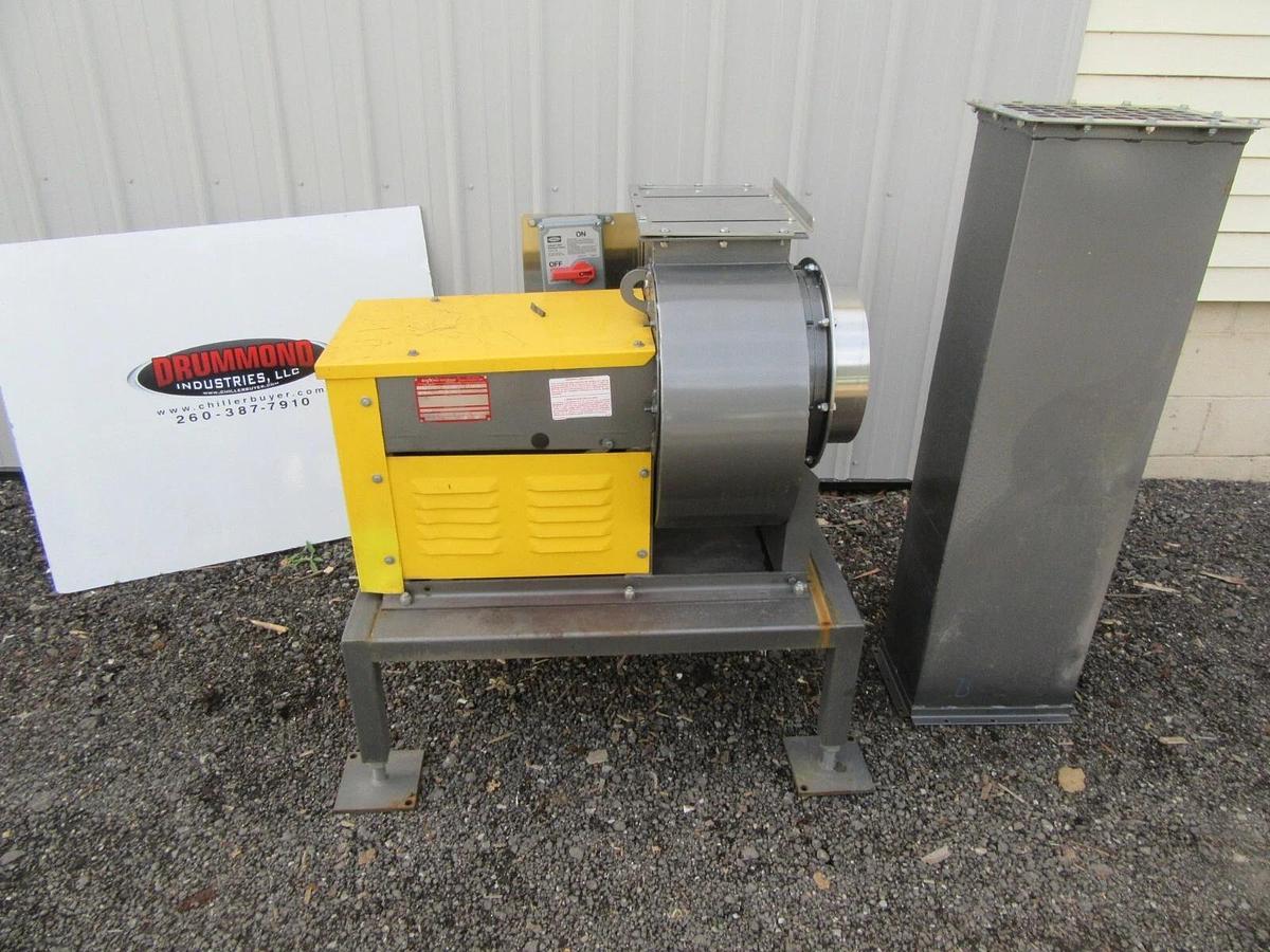 Used 5 HP 12" NEW YORK BLOWER GENERAL PURPOSE FAN 123 ACF 208 - 230/460 VAC 3 PH 3450