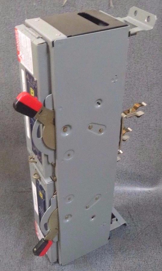 Used SQUARE D DUAL FUSIBLE SWITCH QMB361TW SERIES E1 30 AMP 3 POLE 600 VAC 20 HP