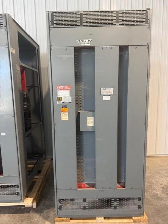 Used SQUARE D 4000 AMP SWITCH GEAR MAIN & 2 SECTIONS OF DISTRIBUTION 480 VOLT BP03640