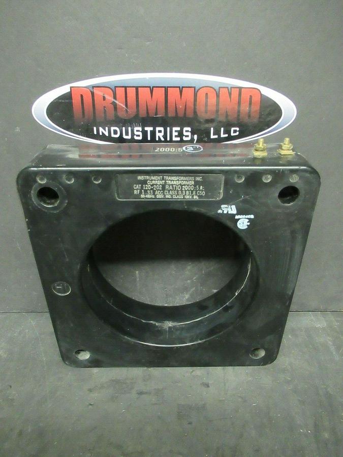 INSTRUMENTS CURRENT TRANSFORMER 120-212 RATIO: 2000:5 A 50-400 HZ 1.33 RF