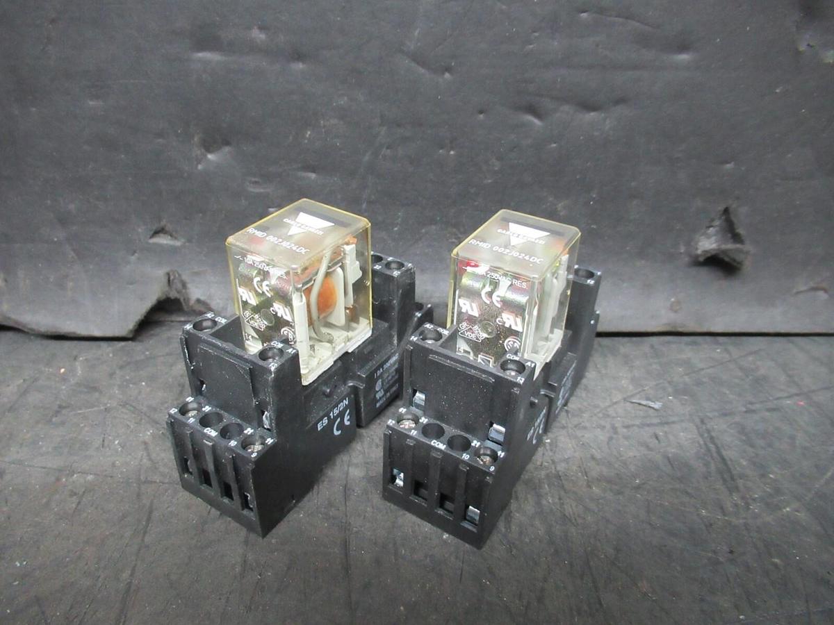 Used LOT OF 2 CARLO GAVAZZI RELAY RMID-002J024DC 10 AMP 250 VAC **WARRANTY INCLUDED**