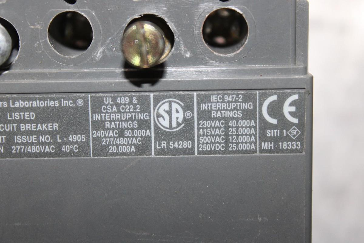 Used ABB CIRCUIT BREAKER SACE S1 S1N 60 AMP 3-POLE 277/480 VAC **WARRANTY INCLUDED**