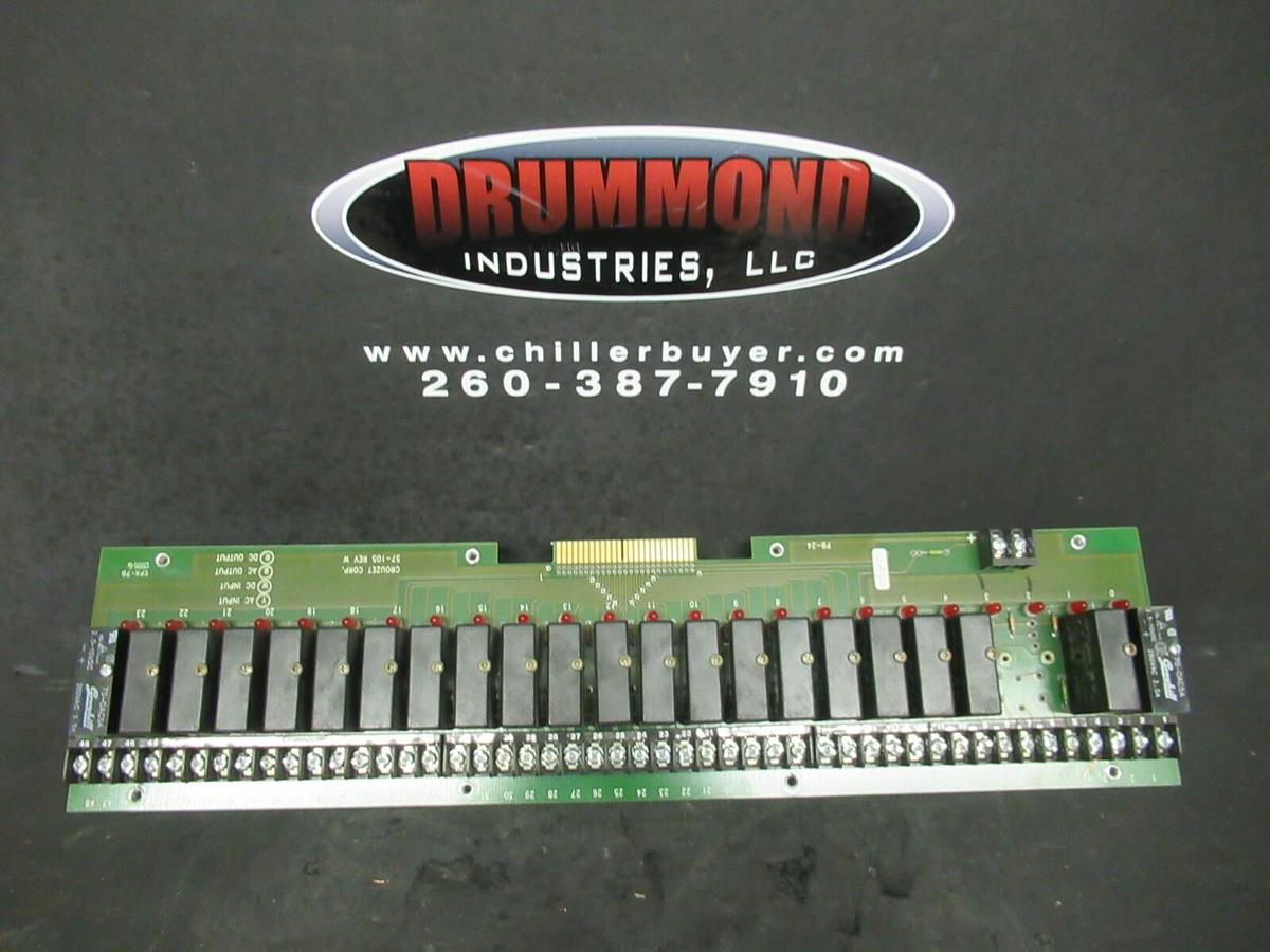 Used CROUZET CORP. 24 SLOT RELAY BOARD 57-105 REV. W PB-24