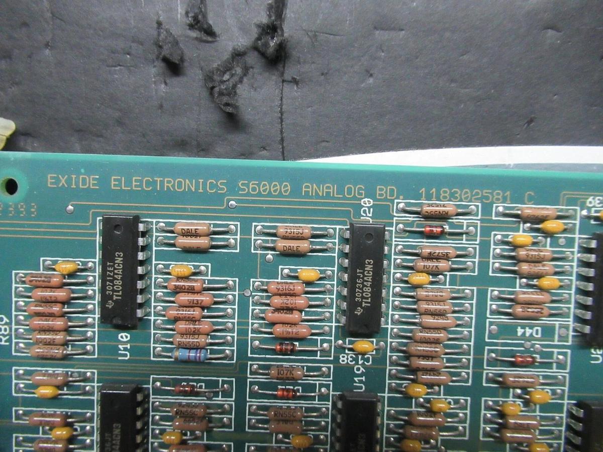Used EXIDE S6000 ANALOG BOARD 101072754 REV. E1 118302581 REV. C *WARRANTY*