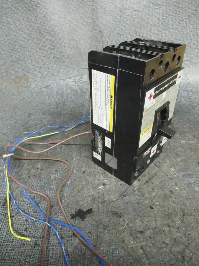 Used SQUARE D DC BREAKER KHL3622522DC2315 225 AMP 600 VDC W/ UVR TRIP & AUX SWITCH