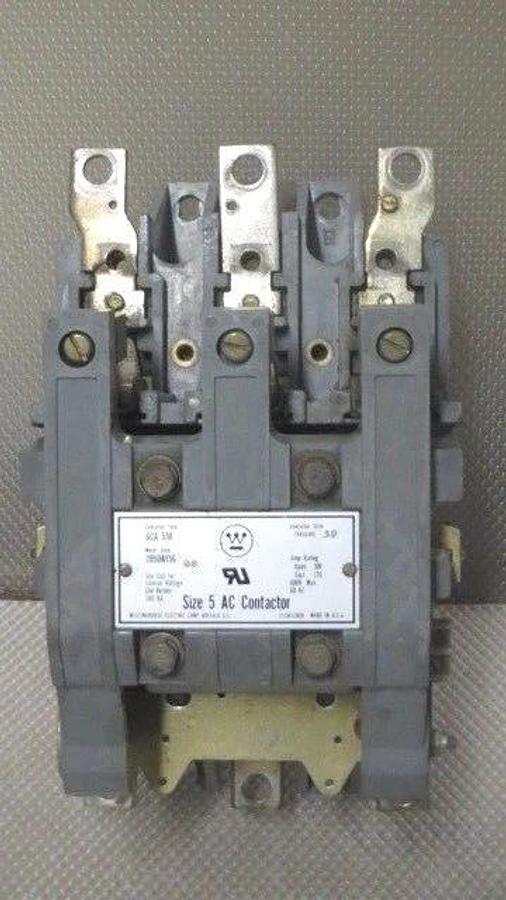 Used WESTINGHOUSE CONTACTOR SIZE 5 - 300/270 AMP 600 VAC MODEL GCA530 **WARRANTY!**