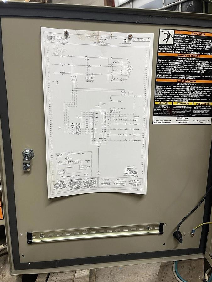 Used TRANE RETROFIT TRACER ADAPTIVIEW CHILLER CONTROL CVHE320 W/ TOUCHSCREEN DISPLAY