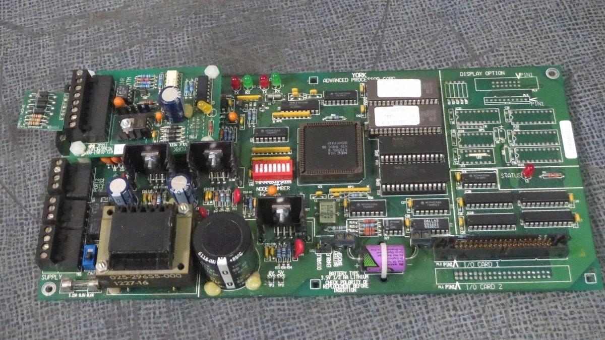 Used YORK CHILLER ADVANCED PROCESSOR CARD 031-01089-005C MS390/MC1100 ISSUE 4