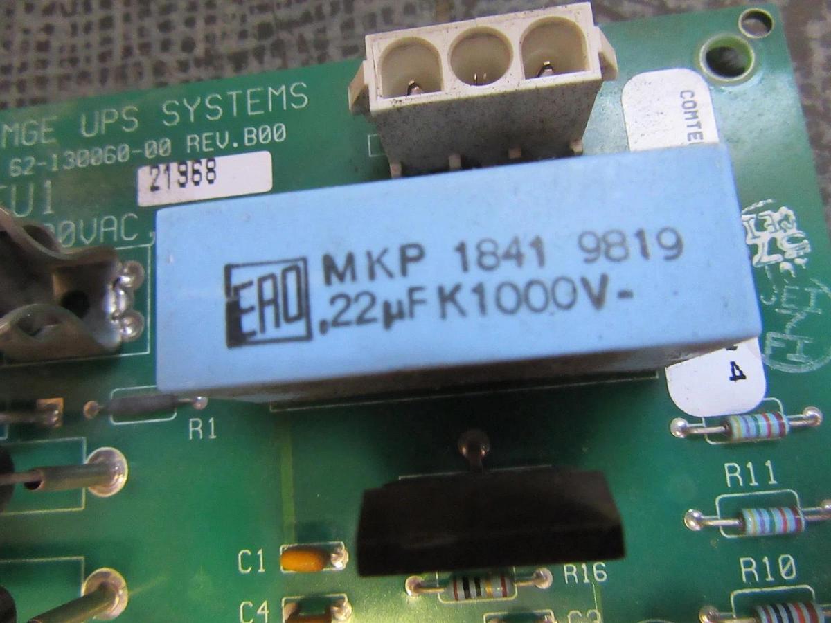 Used MGE UPS SYSTEMS CIRCUIT BOARD 62-130060-00 REV B00 2A 600 VAC 500 VDC *WARRANTY*