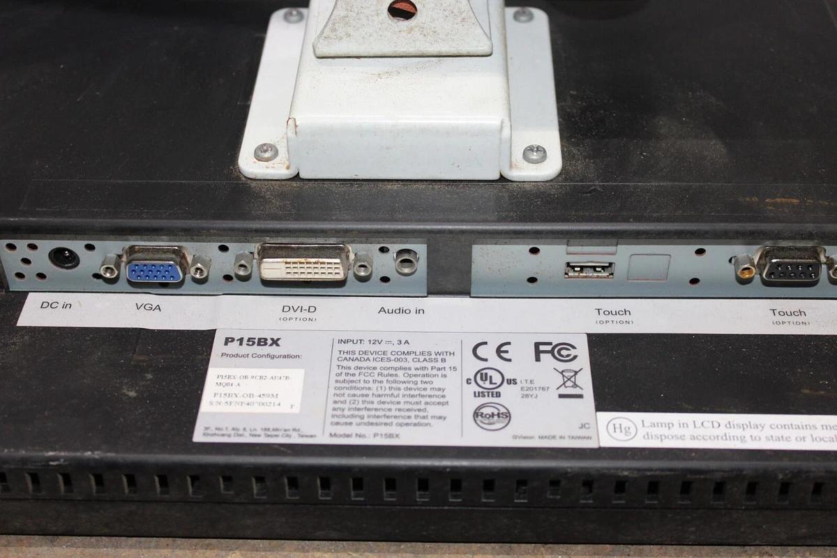 Used GVISION LCD TOUCHSCREEN DISPLAY FOR MCQUAY CHILLER P15BX-OB-9CB2-AU47B-MQ04-A