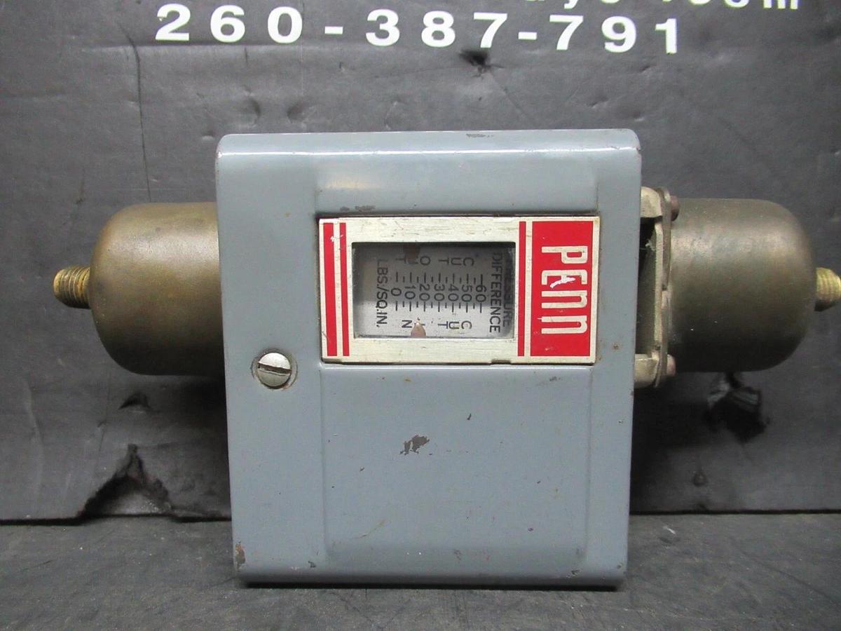 Used PENN DIFFERENTIAL PRESSURE CONTROL P74DA-17 277 VAC 24 AMP **WARRANTY**