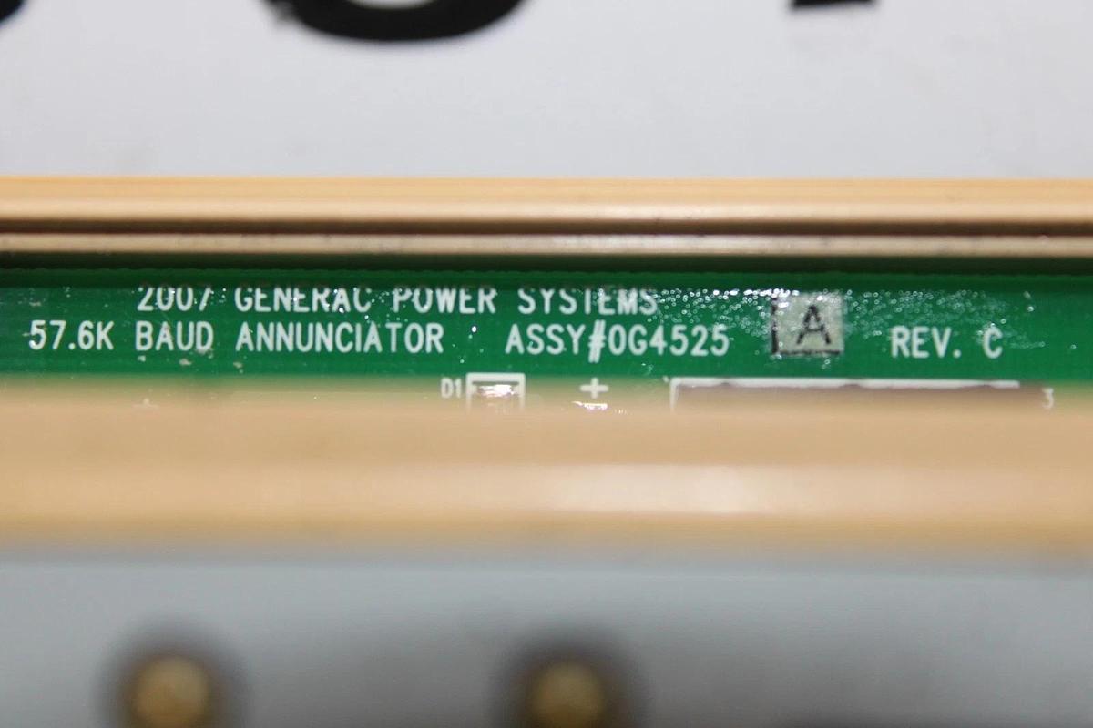Used GENERAC 57.6K BAUD ANNUNCIATOR 0G4525A REV. C **WARRANTY**