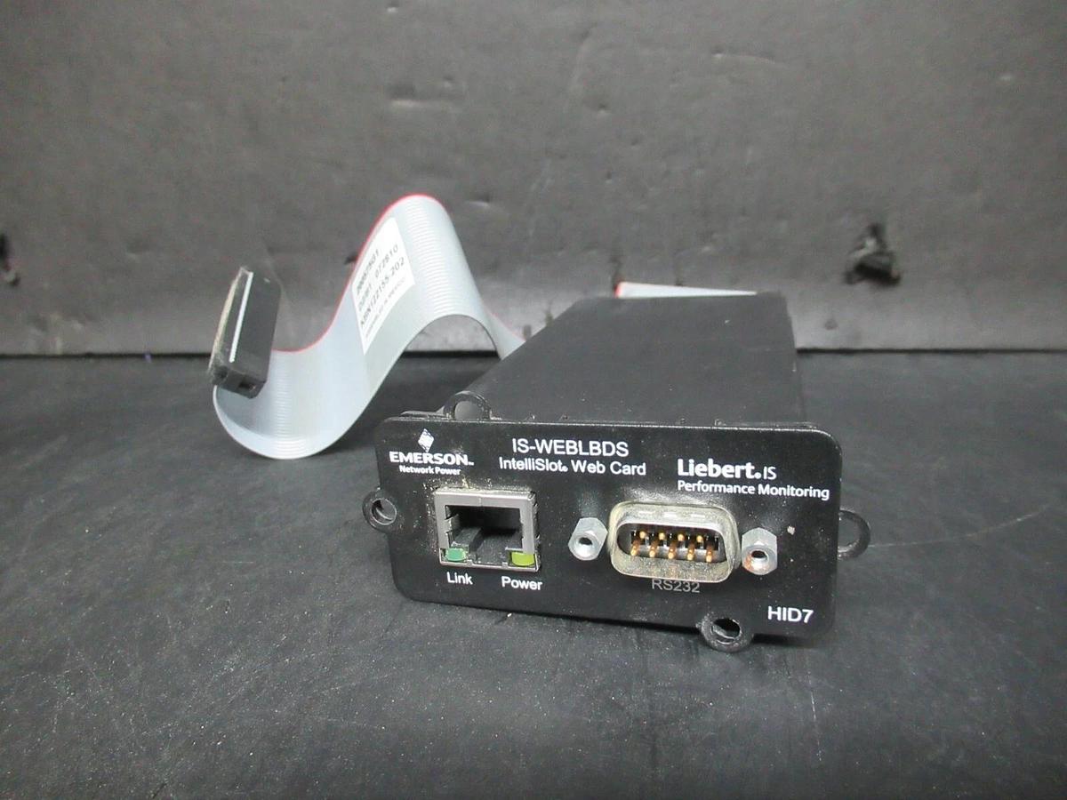 Used EMERSON LIEBERT INTELLISLOT WEB NETWORK CARD IS-WEBLBDS 200575G1 **WARRANTY**