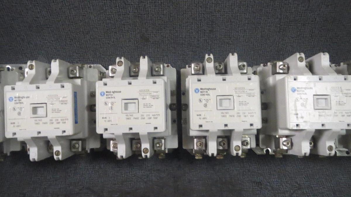 Refurbished WESTINGHOUSE CONTACTOR (1) SIZE 3 90 AMP 600V 3 POLE 120V COIL MODEL: A201K3CA