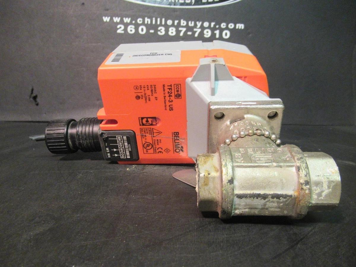 Used BELIMO 3-WAY SPRING ACTUATOR TF24-3 24 VAC 2.5 WATT 600 PSI NEMA 2 CLASS 2