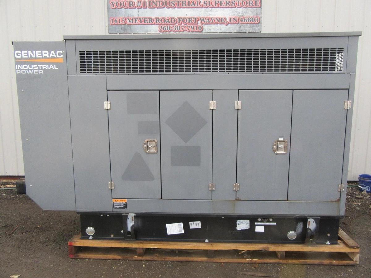 Used 48 KW 50 KW GENERATOR GENERAC NAT GAS LP PROPANE 120/240 V 1 PH 142 HRS WE SHIP