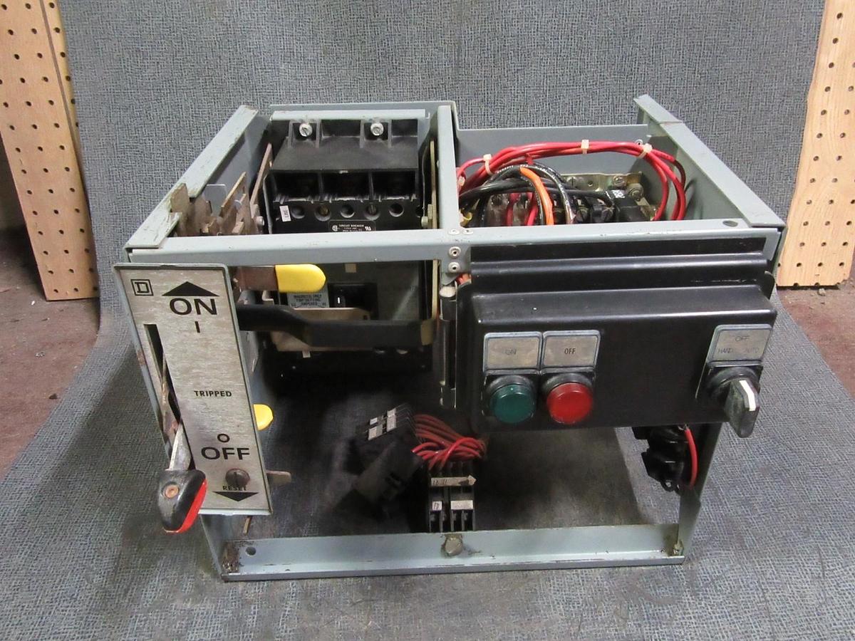 Used SQUARE D 12" MODEL 5 MCC STARTER BUCKET 480 VAC 7 AMP W/ NEMA SIZE 1 STARTER