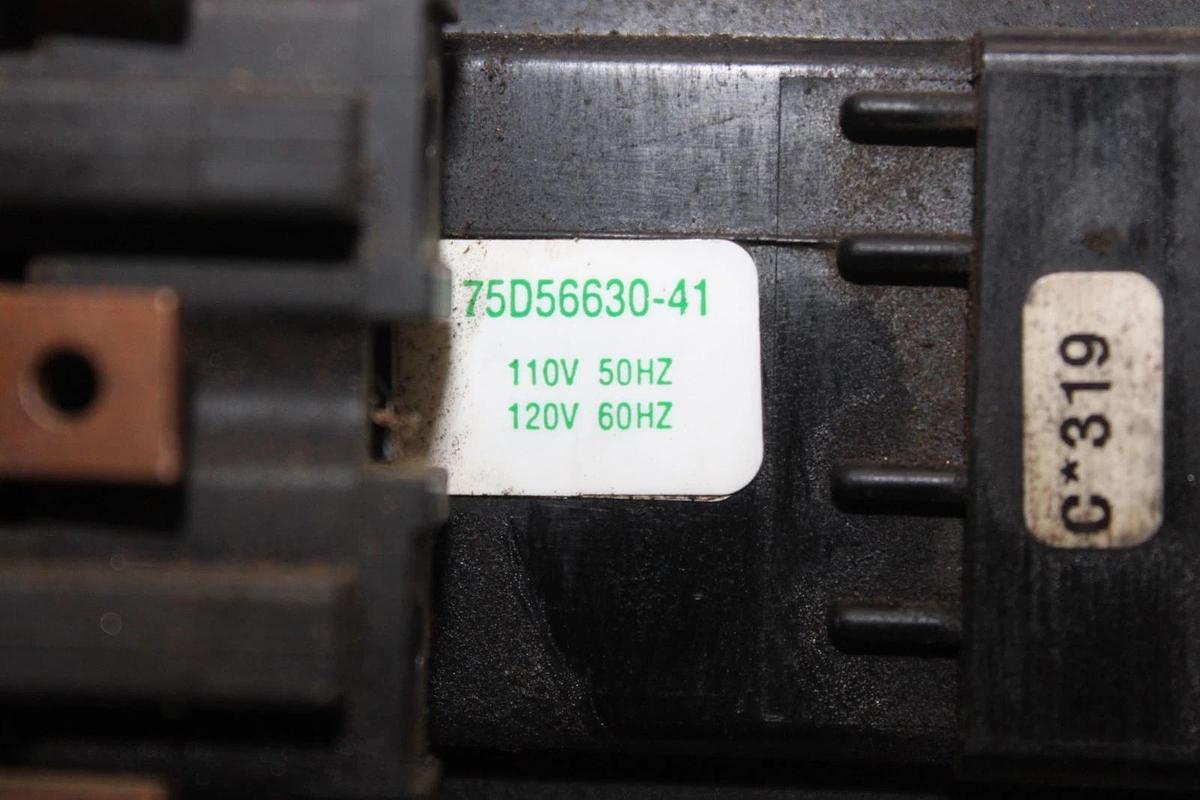 Used FURNAS CONTACTOR 42DE35AF382R 50 AMP 600 VAC 25 HP 3-POLE COIL: 110/120V