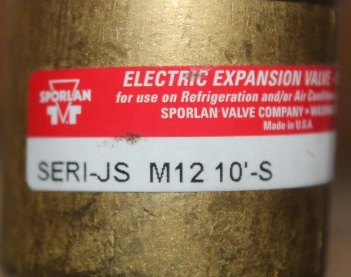 Used SPORLAN ELECTRIC EXPANSION VALVE SERI-JS M12 10'-S
