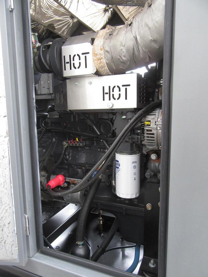 Used 48 KW DIESEL GENERATOR GENERAC 120/240 V FPT 366 HRS SOUND ENCLOSED VIDEO 50 KW